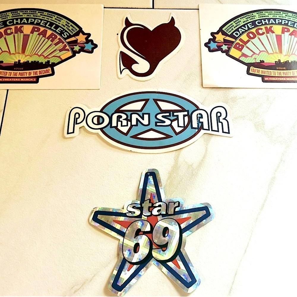 Vintage Retro Skater bundle of  5 Stickers Spencer’s Block Party Collectibles